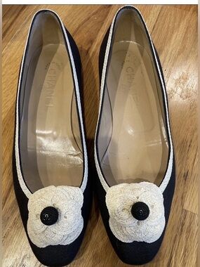 Chanel camellia Flats Shoes Size 38
